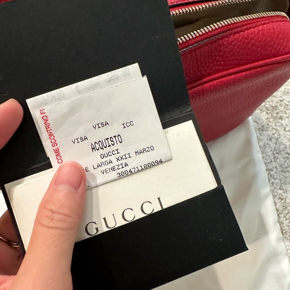 SOLD Gucci Red Camera Bag - Picture 16 of 17